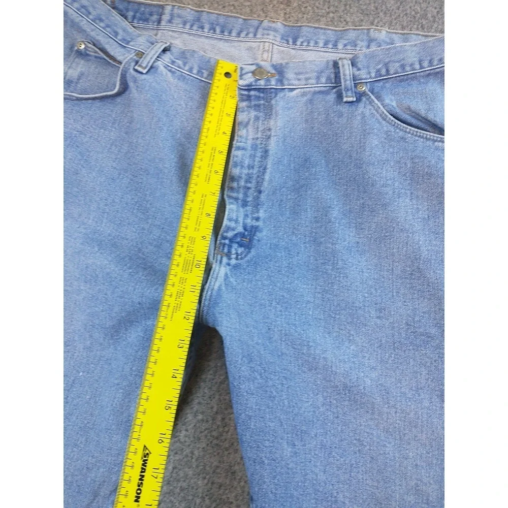 Wrangler 976T1SB Mens Light Wash Straight Leg Denim Jeans 40x31 Blue Cotton